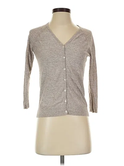 Pre-owned Fat Face 3/4 Sleeve Top Gray V-neck Tops