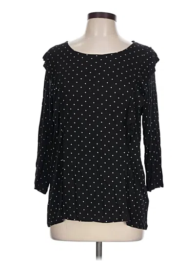 Pre-owned Fat Face 3/4 Sleeve T-shirt In Black