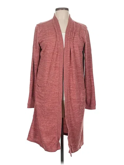 Pre-owned Fat Face Cardigan Sweater In Burgundy