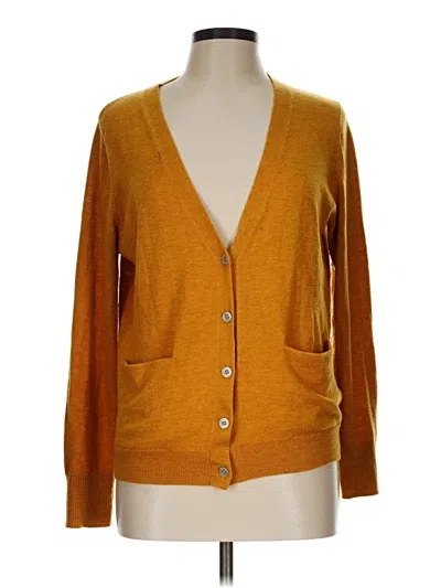 Pre-owned Fat Face Cardigan Sweater In Gold