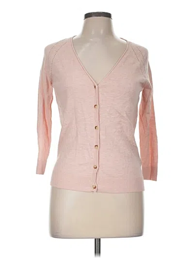 Pre-owned Fat Face Cardigan Sweater In Pink
