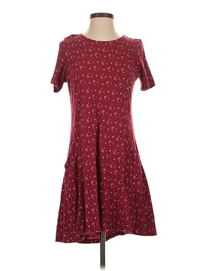 Pre-owned Fat Face Casual Dress In Burgundy