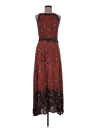 Pre-owned Fat Face Casual Dress In Burgundy