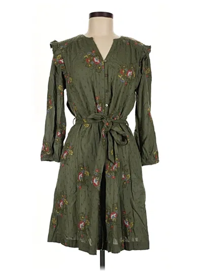 Pre-owned Fat Face Casual Dress In Green