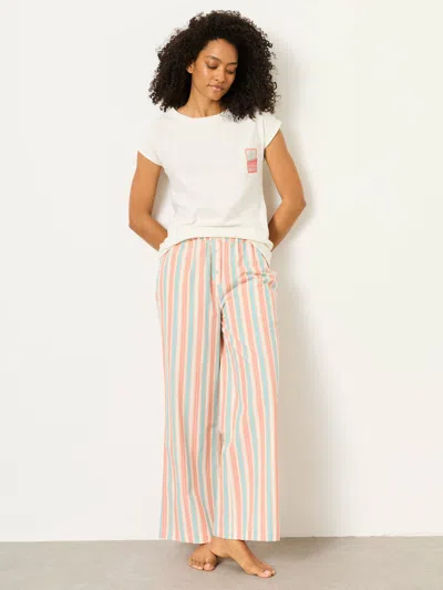 Fat Face Fatface 2 Piece Multi Sardines Jersey Woven Pyjama Set