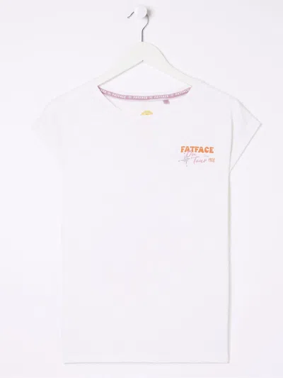 Fat Face Fatface Aloa White Uk Map 100% Cotton T-shirt