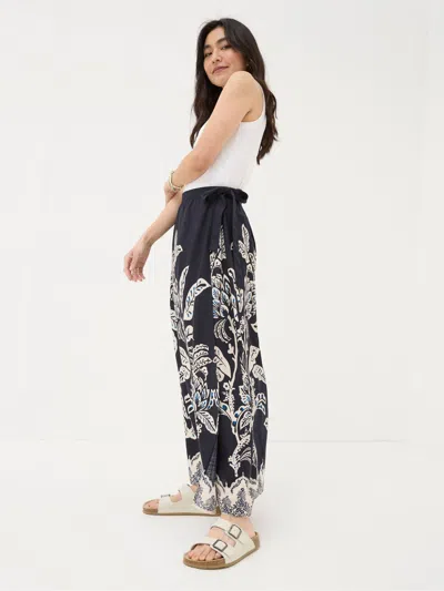 Fat Face Fatface Blakely Blue Damask Placement Midi Skirt