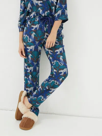 Fat Face Fatface Blue Stevie Snow Leopard Pyjama Trousers