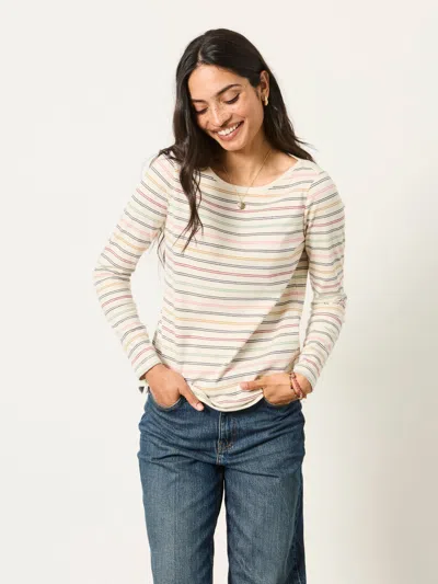 Fat Face Fatface Breton Natural Long Sleeve Stripe T-shirt