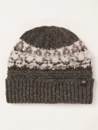 Fat Face Fatface Brown Fairisles Brushed Beanie