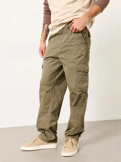 Fat Face Fatface Bude Khaki Green Straight Fit Cargo Trousers