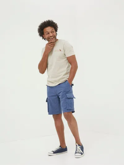 Fat Face Fatface Bude Mid Blue Lightweight Cargo Shorts