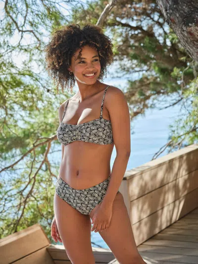 Fat Face Fatface Camber Black Mono Shell Bikini Bottoms