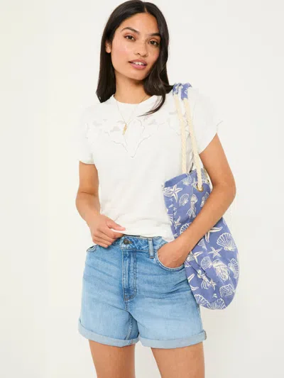 Fat Face Fatface Chloe White Lace Cutwork T-shirt