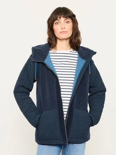 Fat Face Fatface Clifton Navy Fleece Jacket