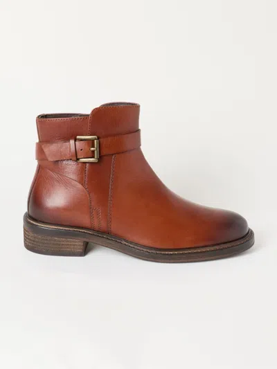 Fat Face Fatface Clifton Tan Brown Buckle Leather Ankle Boot