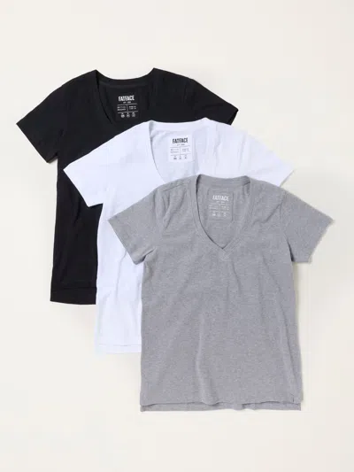 Fat Face Fatface Demi Black/white/grey 3 Pack V Neck T-shirt