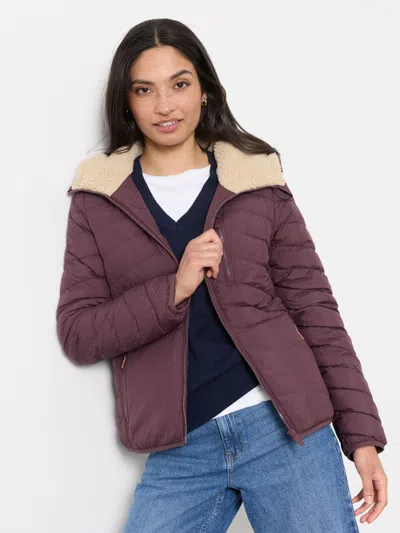 Fat Face Fatface Erica Plum Purple Puffer Jacket