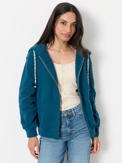 Fat Face Fatface Fern Indigo Blue Zip Through Hoodie