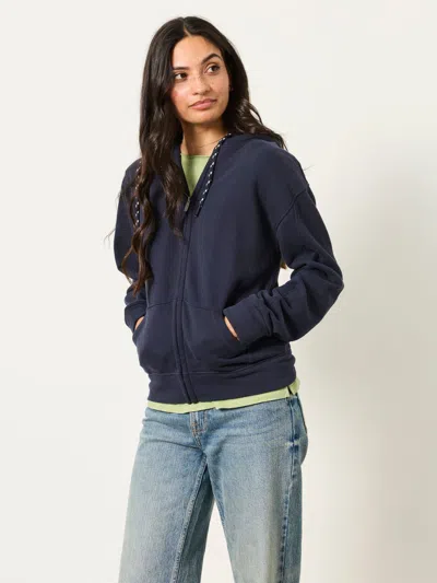 Fat Face Fatface Fern Navy Zip Through Hoodie
