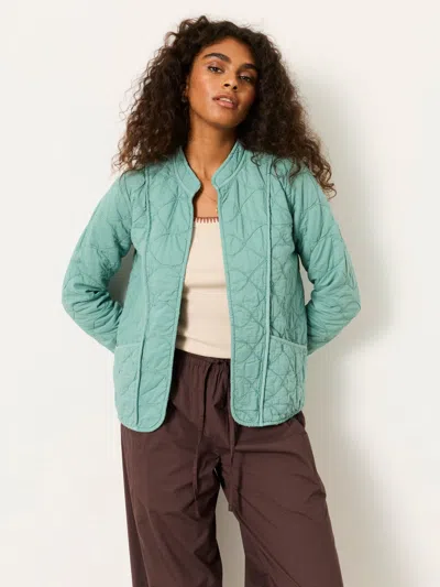 Fat Face Fatface Green Petite Quilted Jacket