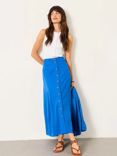 Fat Face Fatface Issa Cobalt Blue Midi Skirt