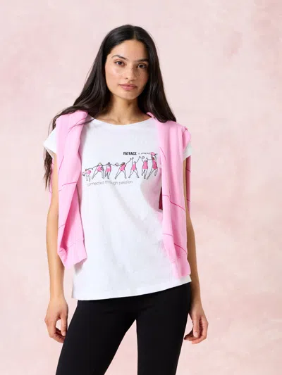 Fat Face Fatface Ivy White Pulse Graphic T Shirt