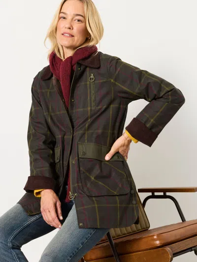 Fat Face Fatface Kent Green Petite Check Barn Jacket