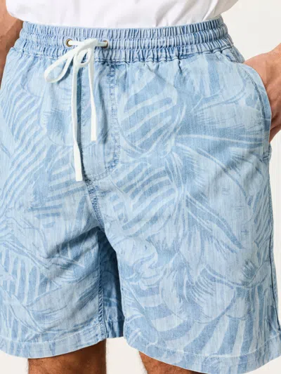 Fat Face Fatface Ladram Blue Jungle Chambray Shorts