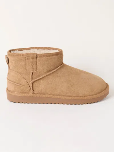 Fat Face Fatface Maeve Tan Brown Suede Mini Boot Slipper
