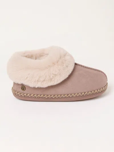 Fat Face Fatface Maia Lilac Purple Faux Fur Boot Slipper