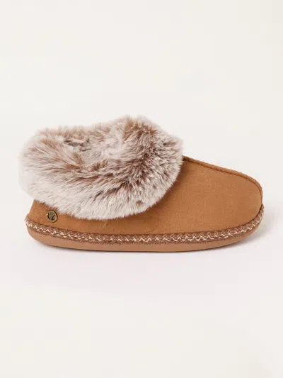 Fat Face Fatface Maia Tan Brown Faux Fur Boot Slipper