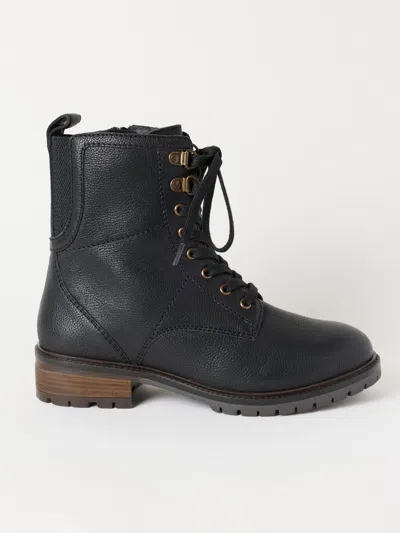 Fat Face Fatface Marlow Black Wide Fit Leather Ankle Boot