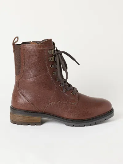 Fat Face Fatface Marlow Chocolate Brown Leather Ankle Boots