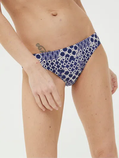 Fat Face Fatface Mila Blue Patchwork Geo Bikini Bottoms