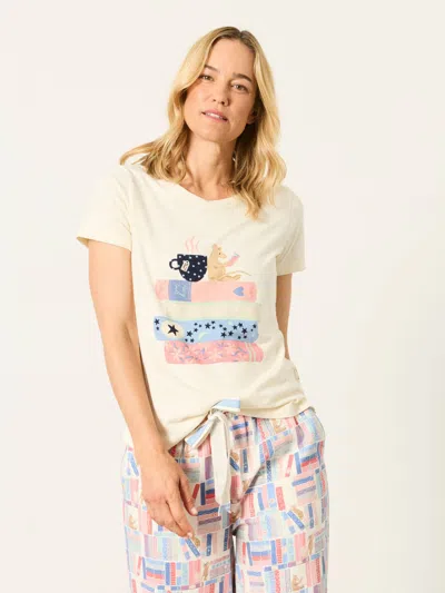 Fat Face Fatface Natalie Ivory Books Graphic Pyjama Top