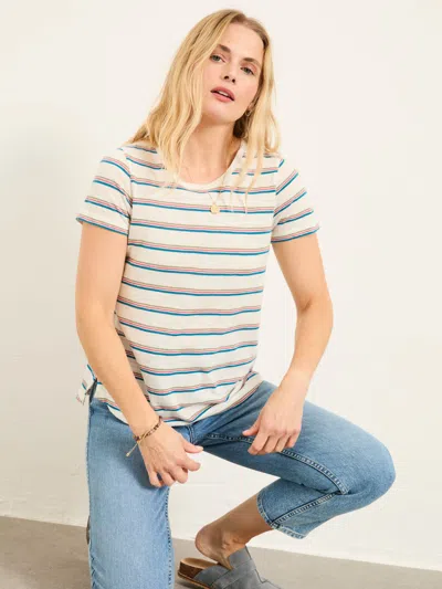 Fat Face Fatface Natalie Ivory Stripe T Shirt