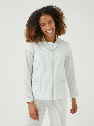 Fat Face Fatface Natural Seersucker Stripe Pyjama Shirt
