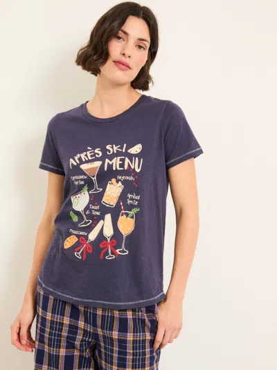 Fat Face Fatface Navy Apres Ski Graphic T Shirt