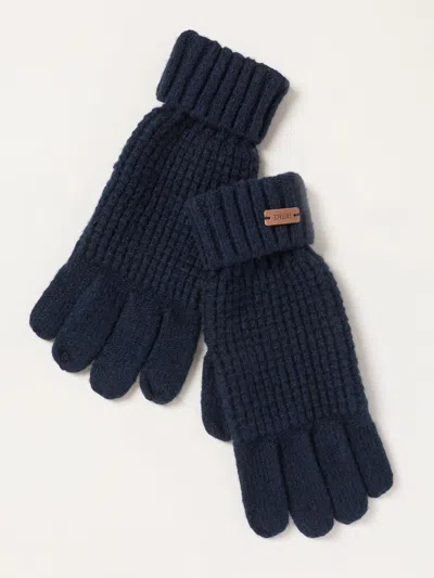 Fat Face Fatface Navy Waffle Gloves