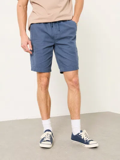 Fat Face Fatface Padstow Mid Blue Garment Dye Elasticated Utility Shorts