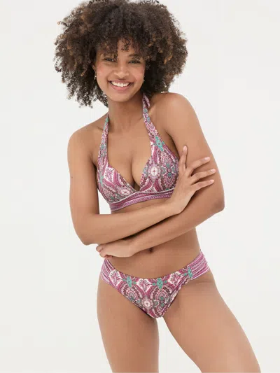 Fat Face Fatface Pink Porth Detail Paisley Bikini Bottoms