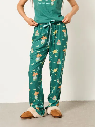 Fat Face Fatface Ruby Teal Blue Frog Relaxed Fit Pyjama Bottoms