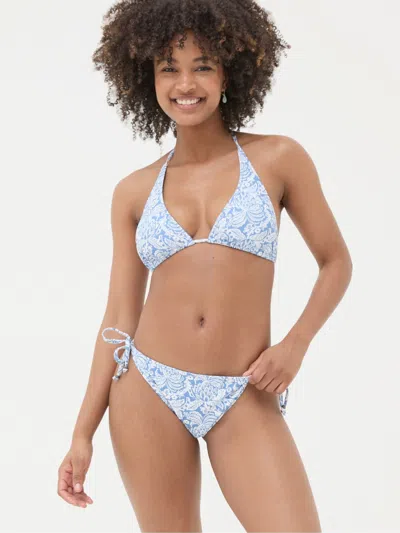 Fat Face Fatface Rue Blue Damask Floral Bikini Bottoms