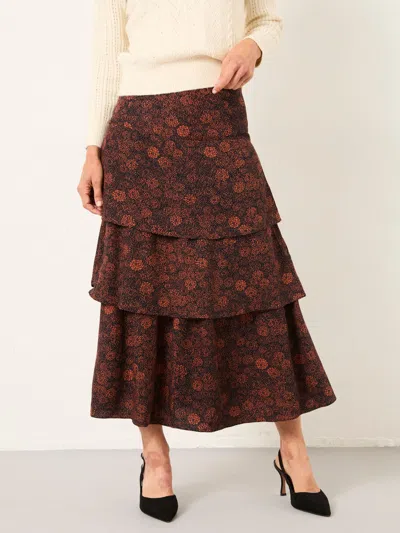 Fat Face Fatface Tonia Black Circle Floral Midi Skirt