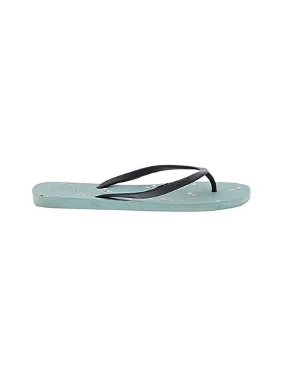 Pre-owned Fat Face Flip Flops In Blue