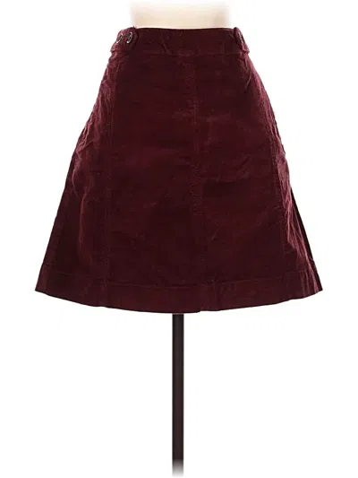 Pre-owned Fat Face Formal Skirt In Burgundy