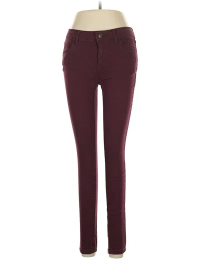 Pre-owned Fat Face Jeggings In Burgundy
