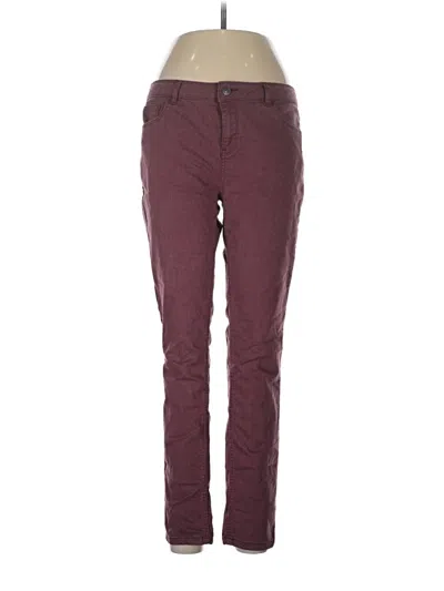 Pre-owned Fat Face Jeggings In Burgundy