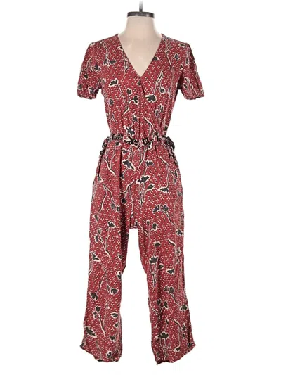 Pre-owned Fat Face Jumpsuit In Red